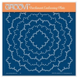 (GRO-PA-42400-03)Groovi Plate A5 Linda's Circle Frilly Lace Framers