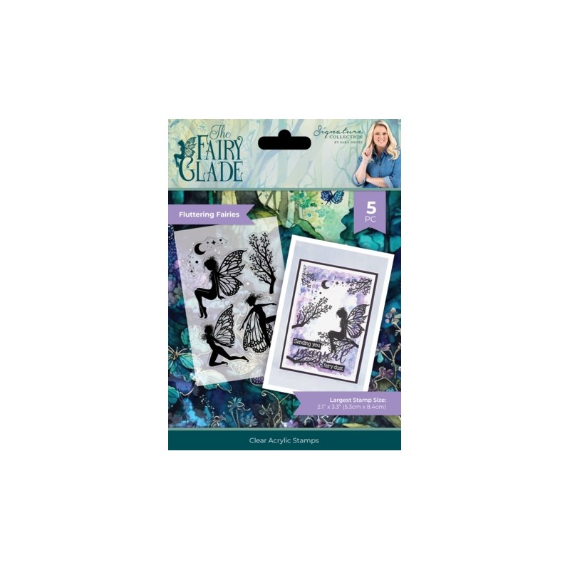 (SS-FG-CA-ST-FLFA)Crafter's Companion Fairy Glade Acrylic Stamp Fluttering Fairies