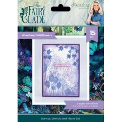 (SS-FG-STP-STENMA-WOW)Crafter's Companion Fairy Glade Stamps, Stencils & Masks Woodland Wildflowers