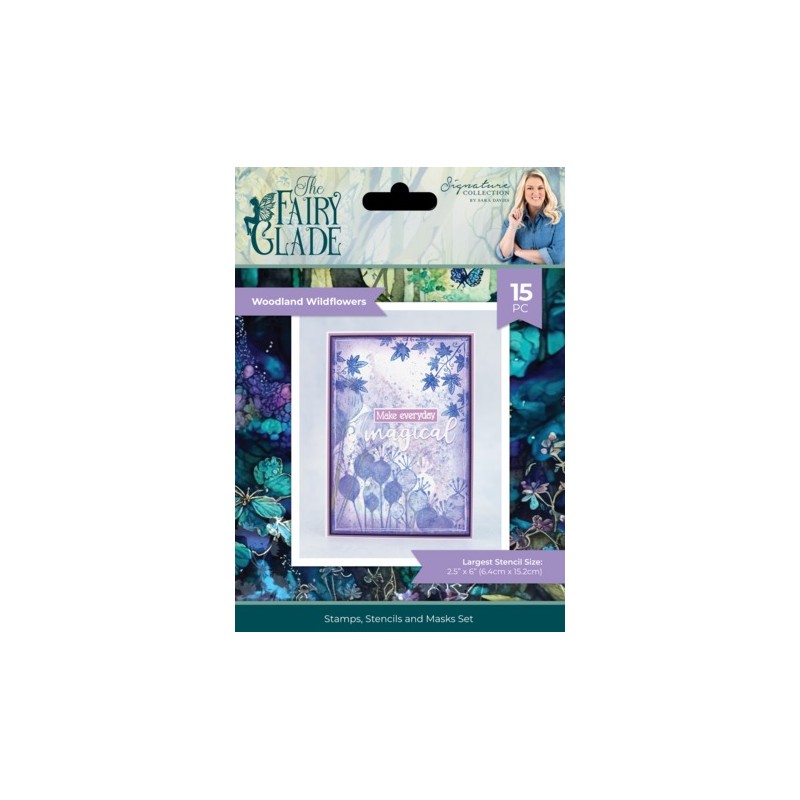 (SS-FG-STP-STENMA-WOW)Crafter's Companion Fairy Glade Stamps, Stencils & Masks Woodland Wildflowers