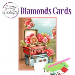 (DDDC1178)Doty Designs Diamond Cards - Roses and Suitcases