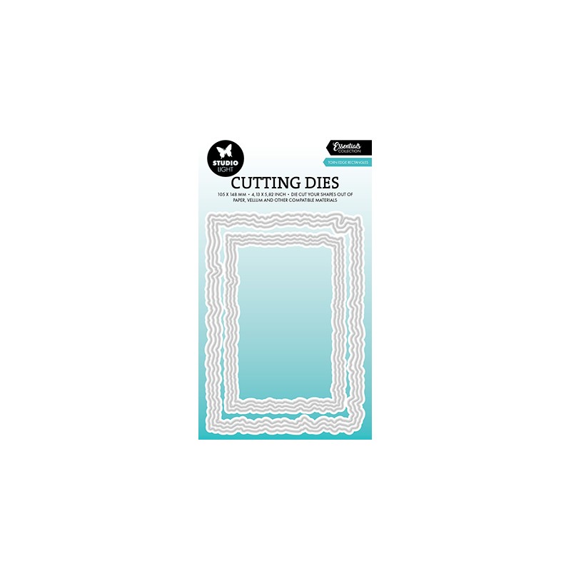 (SL-ES-CD916)Studio Light SL Cutting Die Torn edge rectanges Essentials nr.916