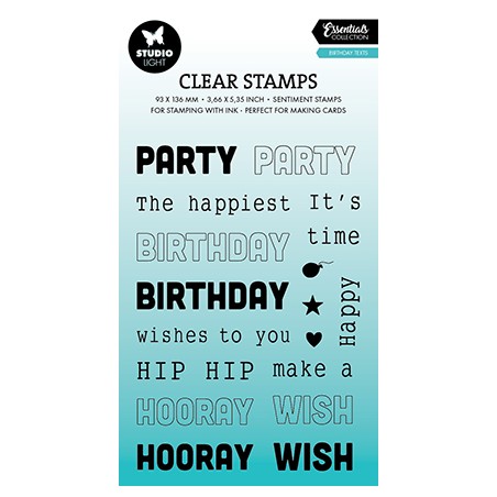 (SL-ES-STAMP763)Studio light SL Stamp Birthday texts Essentials nr.763