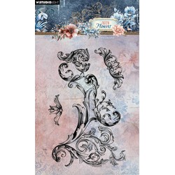 (SL-FF-STAMP771)Studio light SL Stamp Ornaments Frozen Flowers nr.771