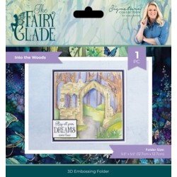 (SS-FG-3D-EF5-ITW)Crafter's Companion Honeysuckle Fairy Glade 3D Embossing Folder Into the Woods