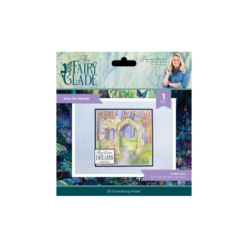 (SS-FG-3D-EF5-ITW)Crafter's Companion Honeysuckle Fairy Glade 3D Embossing Folder Into the Woods