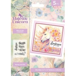 (MU-STD-BOUN)Crafter's Companion Majestic Unicorn Stamp & Die Born to be a Unicorn