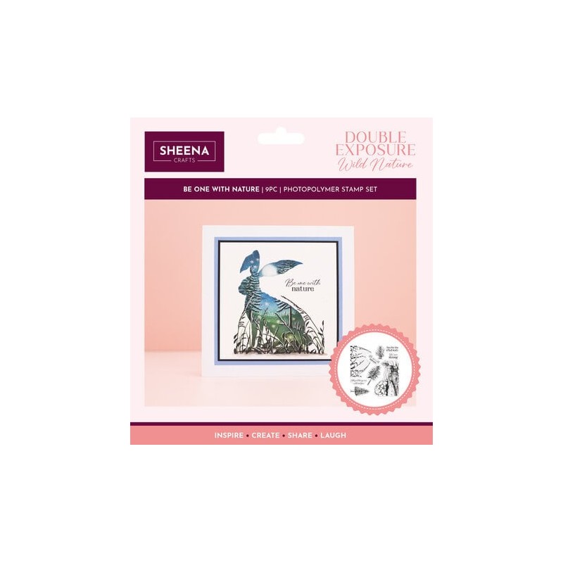 (SD-DEWN-STP-BOWN)Crafter's Companion Double Exposure Wild Nature Clear Stamps Be One with Nature