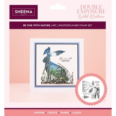 (SD-DEWN-STP-BOWN)Crafter's Companion Double Exposure Wild Nature Clear Stamps Be One with Nature