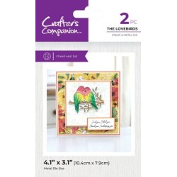 (CC-LB-STD-TLOB)Crafter's Companion Love Birds Stamp & Die The Lovebirds