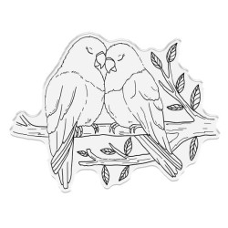 (CC-LB-STD-TLOB)Crafter's Companion Love Birds Stamp & Die The Lovebirds