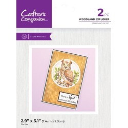 (CC-STD-WOEX)Crafter's Companion Outline Stamp & Die Woodland Explorer