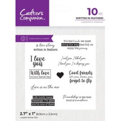 (CC-LB-CA-ST-WRIF)Crafter's Companion Love Birds Clear Stamps Written in Feathers