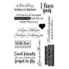 (CC-LB-CA-ST-WRIF)Crafter's Companion Love Birds Clear Stamps Written in Feathers