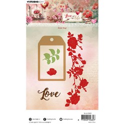 (SL-LL-CD951)Studio Light SL Cutting Die Rose tag Love of my life nr.951