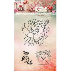 (SL-LL-STAMP776)Studio light SL Stamp Love letter Love of my life nr.776