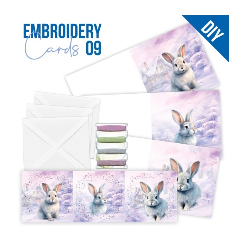 (STDOPP009)Stitch and Do Cards 9 - Berries Beauties - Rabbits