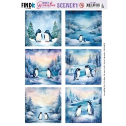 (BBSC10076)Scenery Push out - Berries Beauties - Penguin - Square