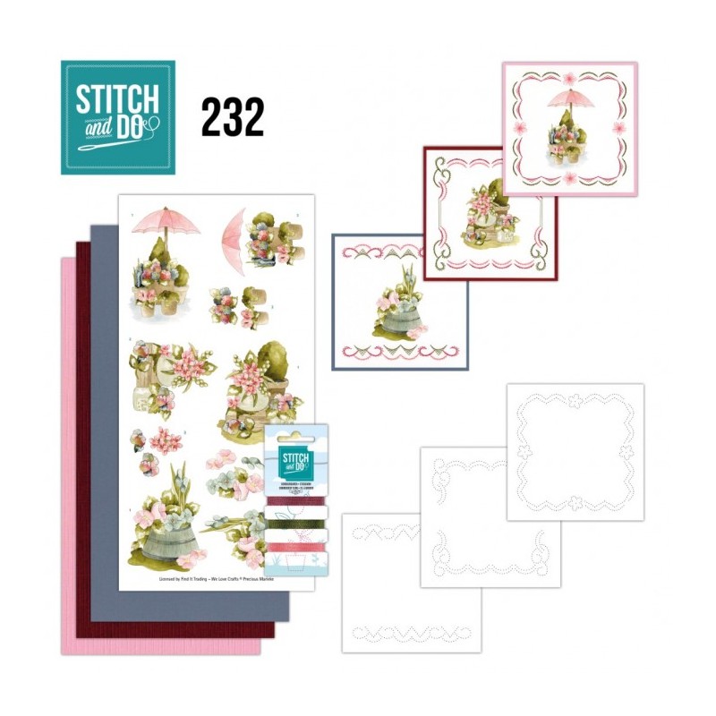 (STDO232)Stitch and Do 232 - Precious Marieke - Flowers in Pot