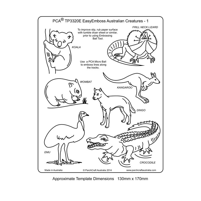 (TP3320E)EMBOSSING EasyEmboss Australian Creatures - 1