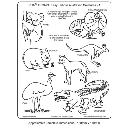 (TP3320E)EMBOSSING EasyEmboss Australian Creatures - 1