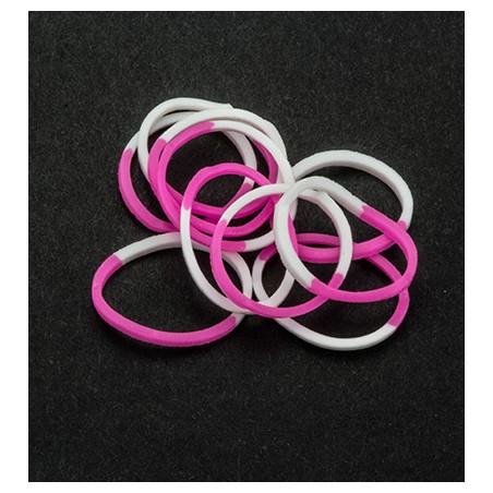 (6200/0830)Band It 600 GummibänderWhite/Pink