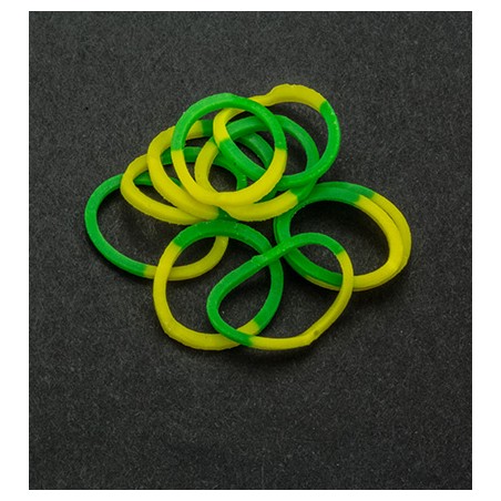 (6200/0832)Band It 600 rubberbands Yellow/Green