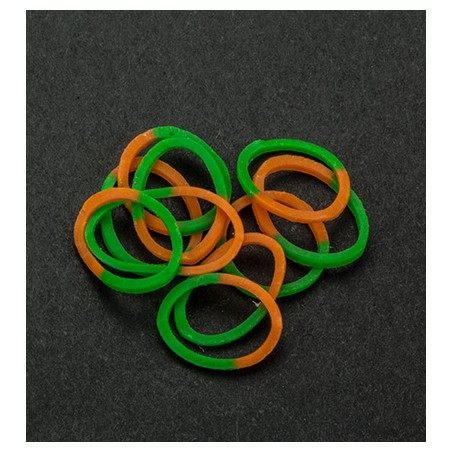 (6200/0833)Band It 600 rubberbands Green/Orange