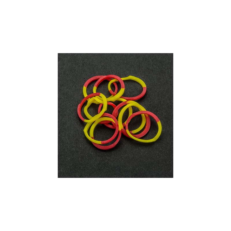 (6200/0834)Band It 600 rubberbands Yellow/Red