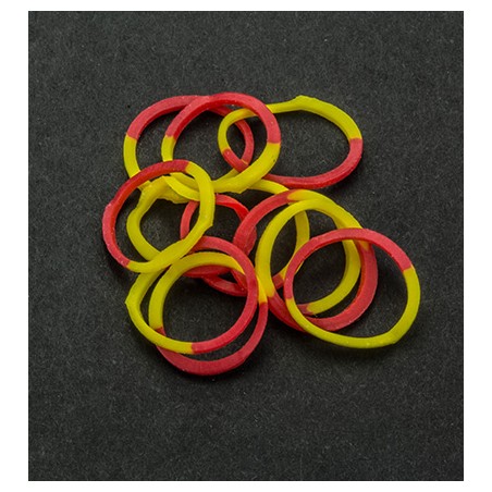 (6200/0834)Band It 600 rubberbands Yellow/Red