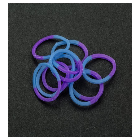 (6200/0835)Band It 600 rubberbands Purple/Blue