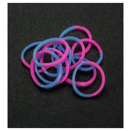 (6200/0836)Band It 600 elastiekjes Blue/Pink