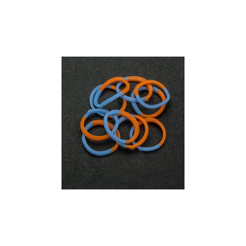 (6200/0837)Band It 600 elastiekjes Blue/Orange