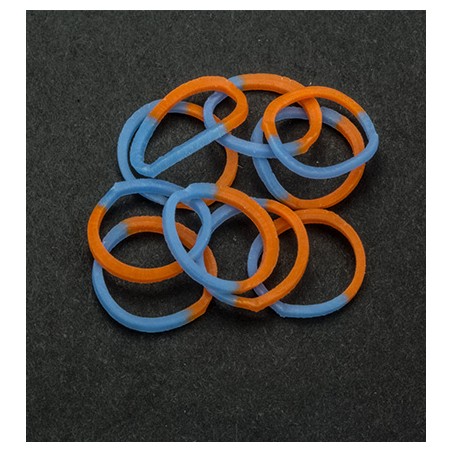 (6200/0837)Band It 600 elastiekjes Blue/Orange