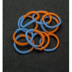 (6200/0837)Band It 600 rubberbands Blue/Orange