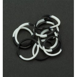 (6200/0838)Band It 600 rubberbands White/Black