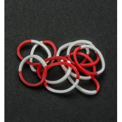 (6200/0839)Band It 600 rubberbands White/Red