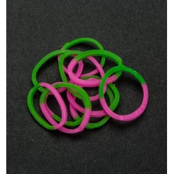 (6200/0840)Band It 600 rubberbands Pink/Green