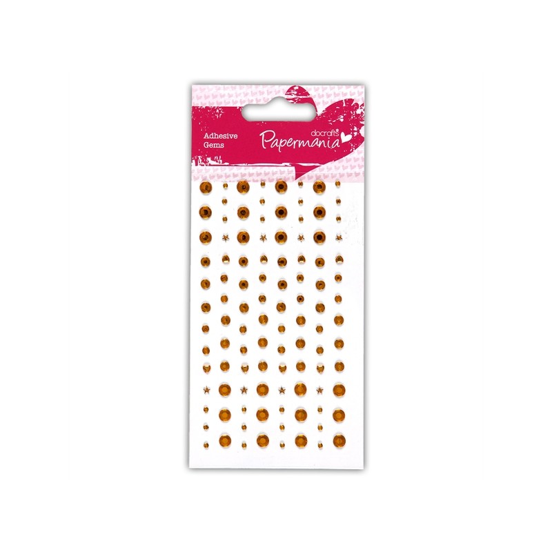 (PMA-351408)Adhesive strass - 104pcs - Gold