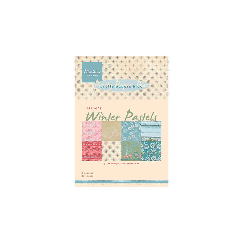 (PB7046)Papier bloc 15X21 cm  Eline's Winter Pastels