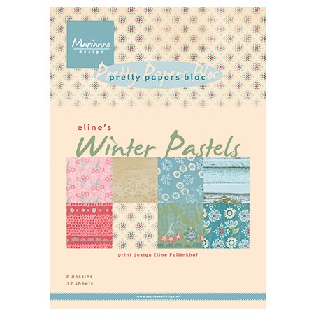 (PB7046)Papier bloc 15X21 cm  Eline's Winter Pastels