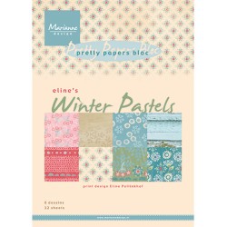 (PB7046)Papier bloc 15X21 cm  Eline's Winter Pastels