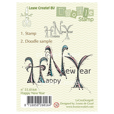 (55.0164)Doodle stamp Happy New Year