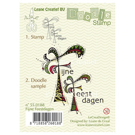 (55.0188)Doodle stamp Fijne Feestdagen