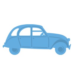 (LR0330)Creatables stencil Deux Chevaux