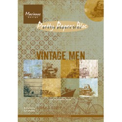 (PK9116)Papier bloc A5 Vintage men