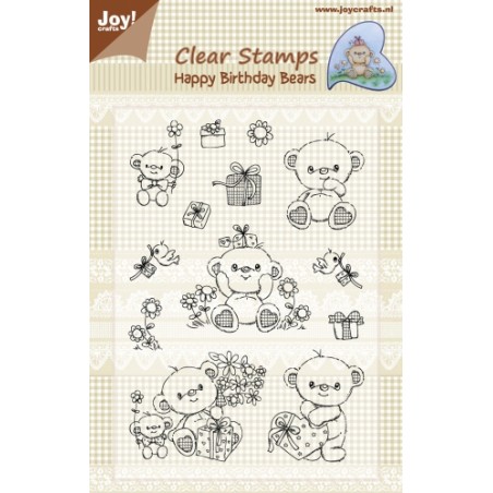 (6410/0333)Clear stamp Happy Birthday Bears