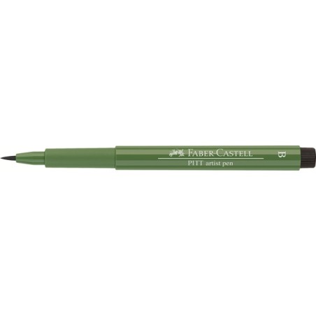 (FC-167467)Faber Castell Pitt Artist Pen Brush 167 Perm. Olijfgr