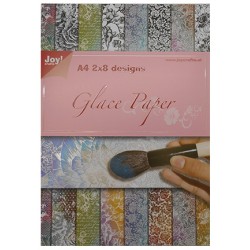 (6013/0529)Papier bloc A4 Glace Paper - Flowers