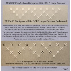 (TP3343E)EMBOSSING EasyEmboss Background 20 - BOLD Large Crosses